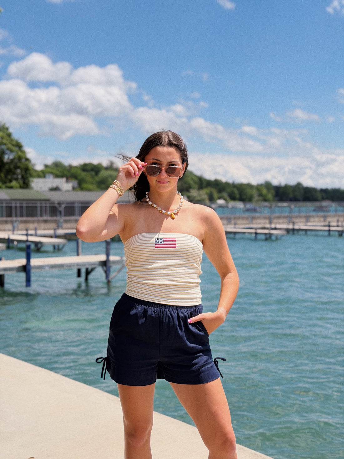 Tie Hem Shorts