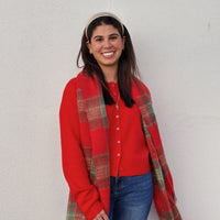 Medina Cardigan: Festive Red