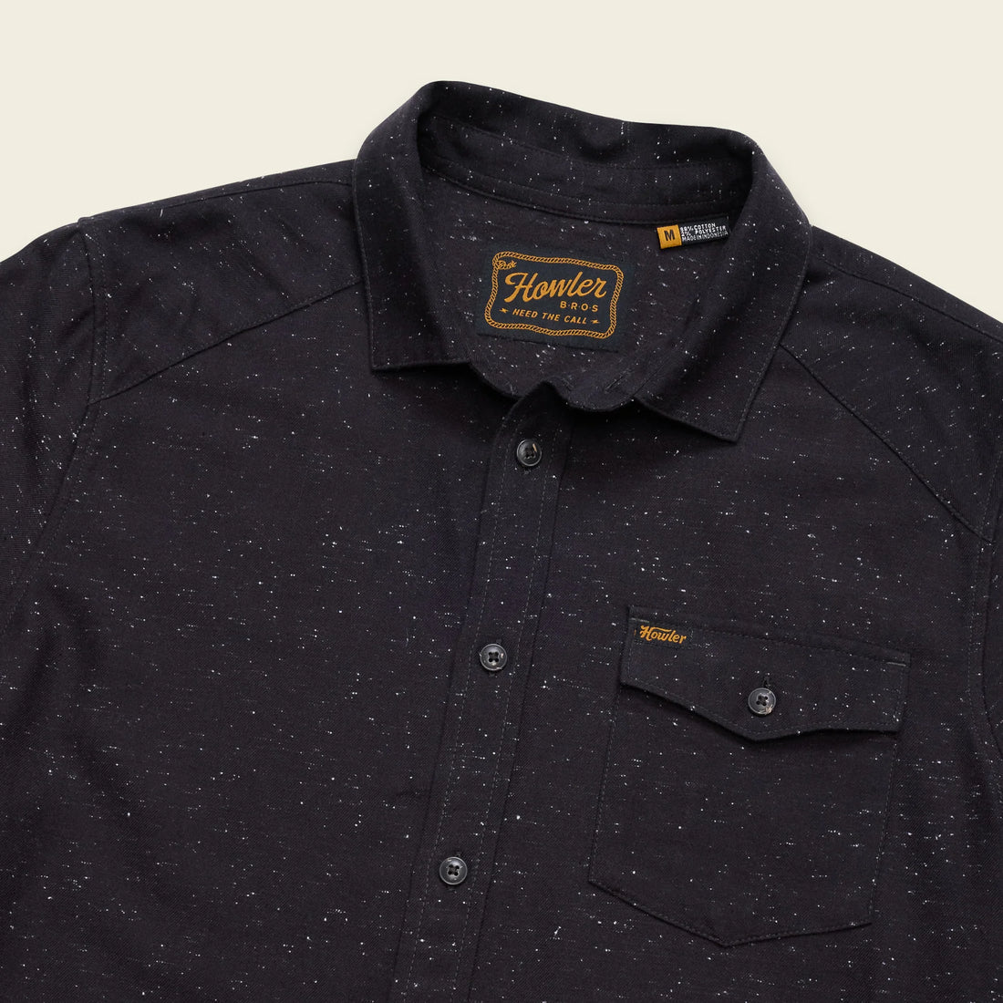 La Grange Lightweight Flannel: Black Speckled