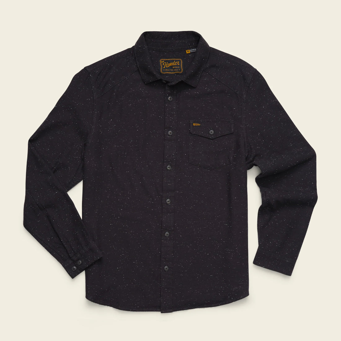 La Grange Lightweight Flannel: Black Speckled