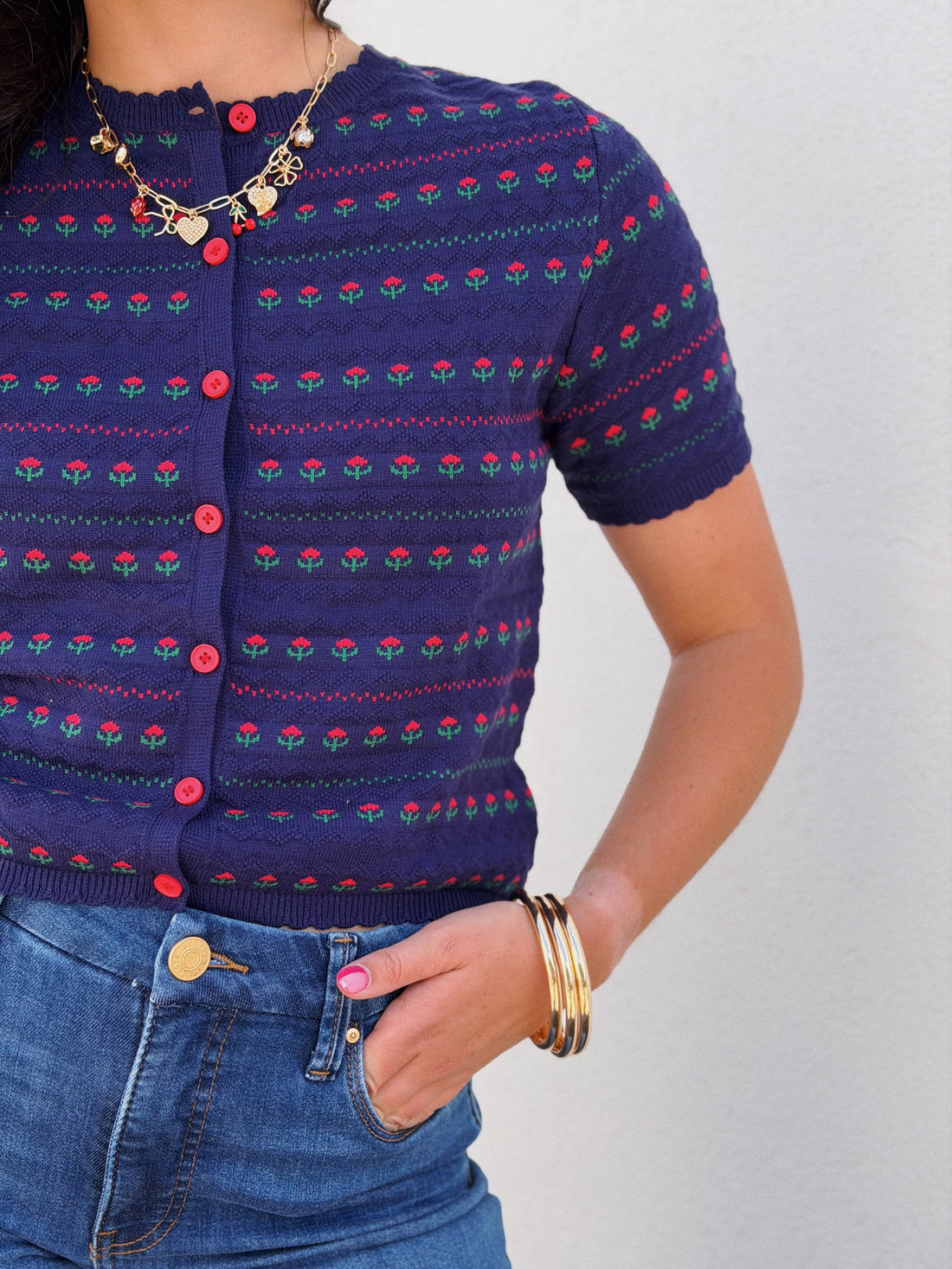 Floral Button Down Cardi
