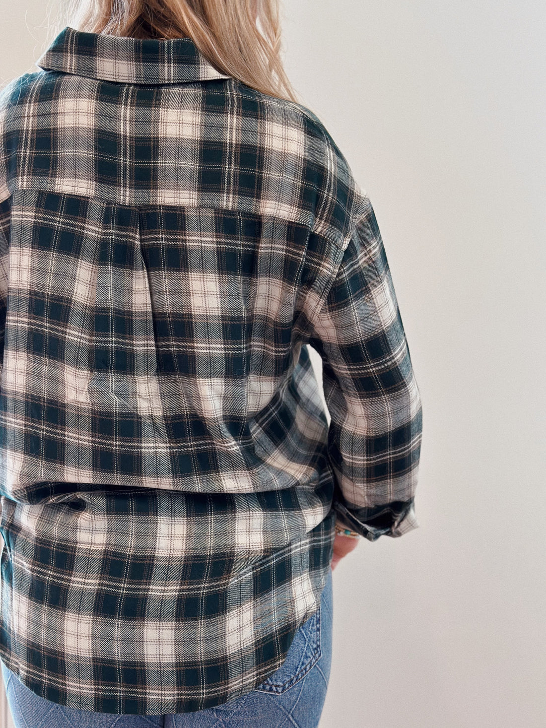 River Plaid Button Up: Garland Green