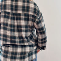 River Plaid Button Up: Garland Green