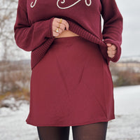 Chablis Satin Mini Skirt