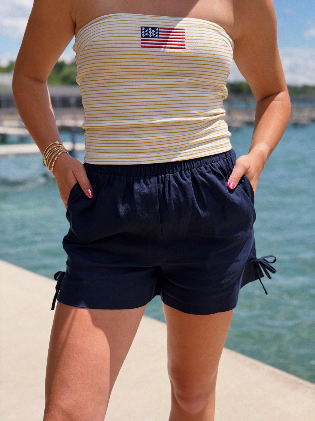 Tie Hem Shorts