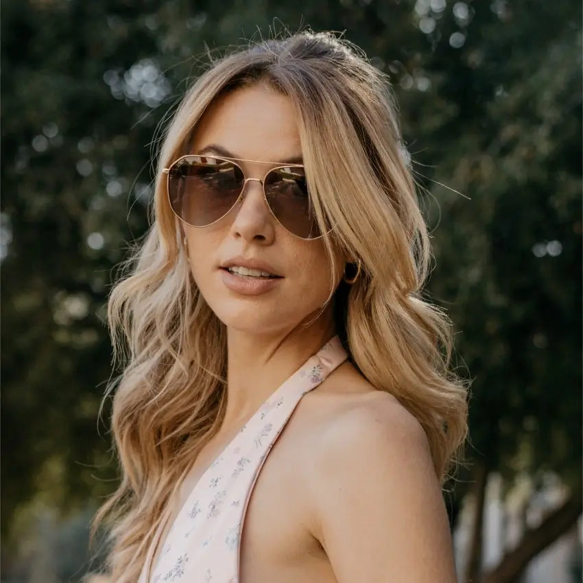 Ramsey - Geometric Polarized Aviators Sunglasses