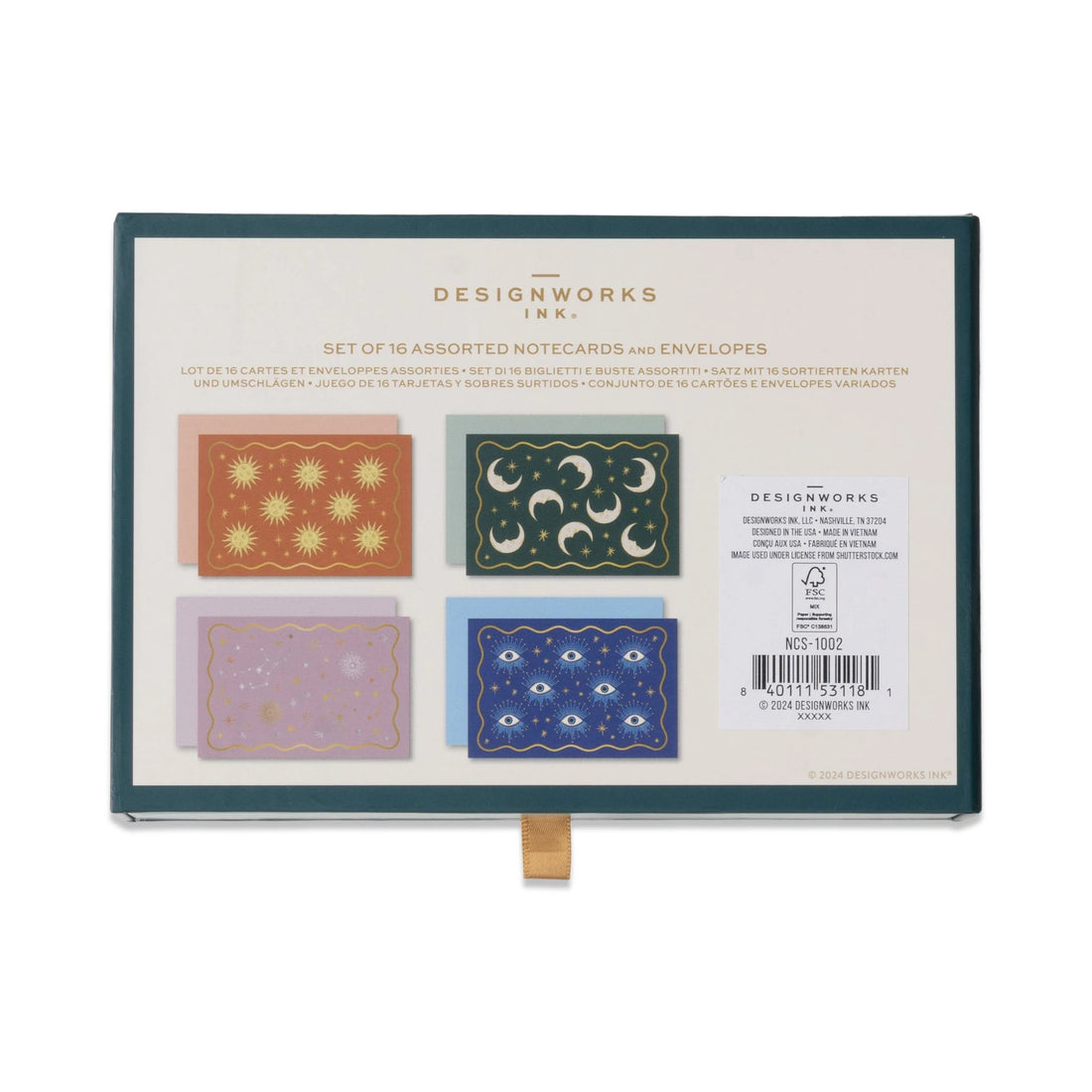 Celestial Notecards: Set of 16