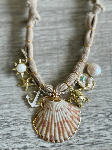 Bandana Charm Necklace: 7 Charms