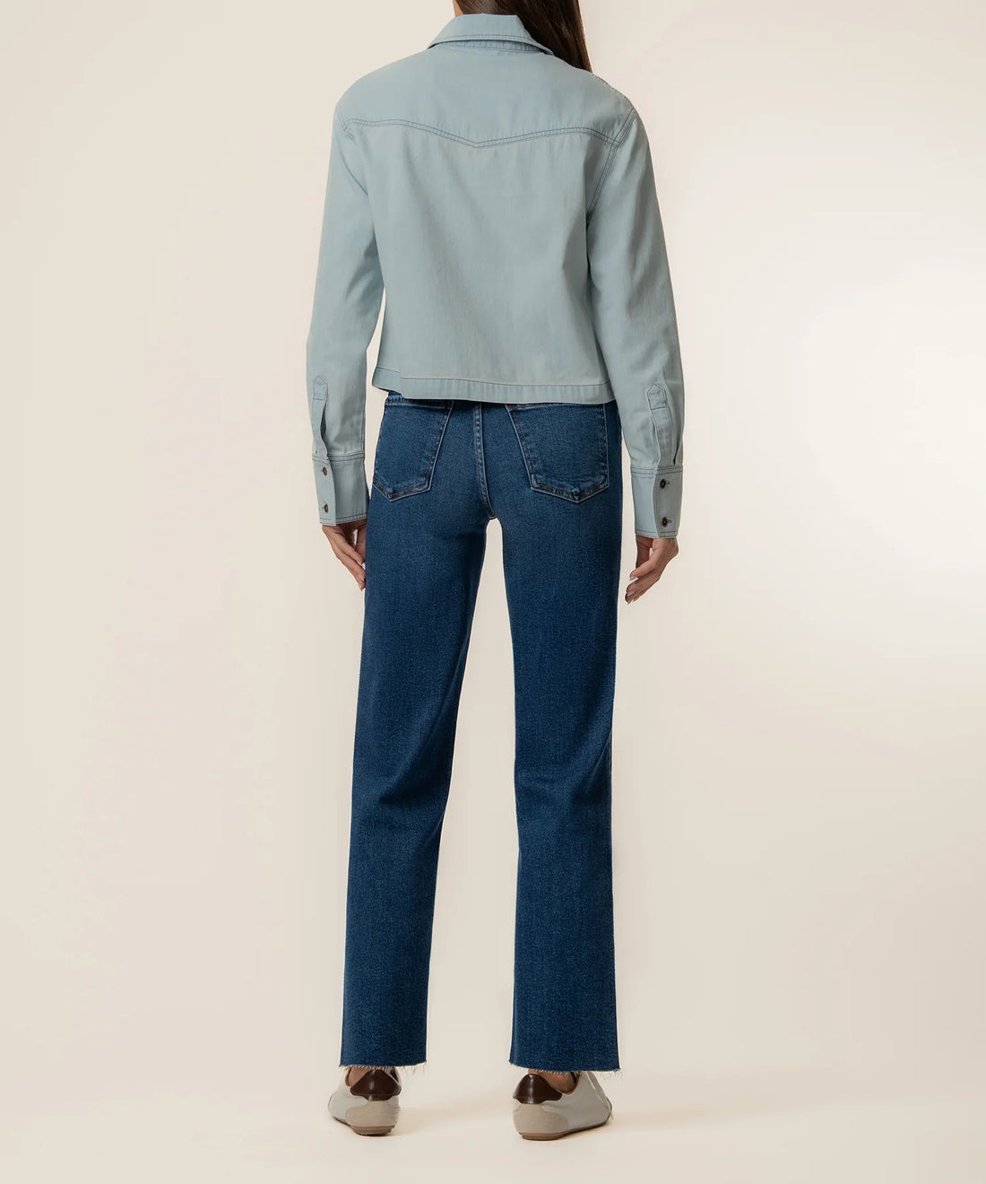 Aubrey Crop Denim Shirt