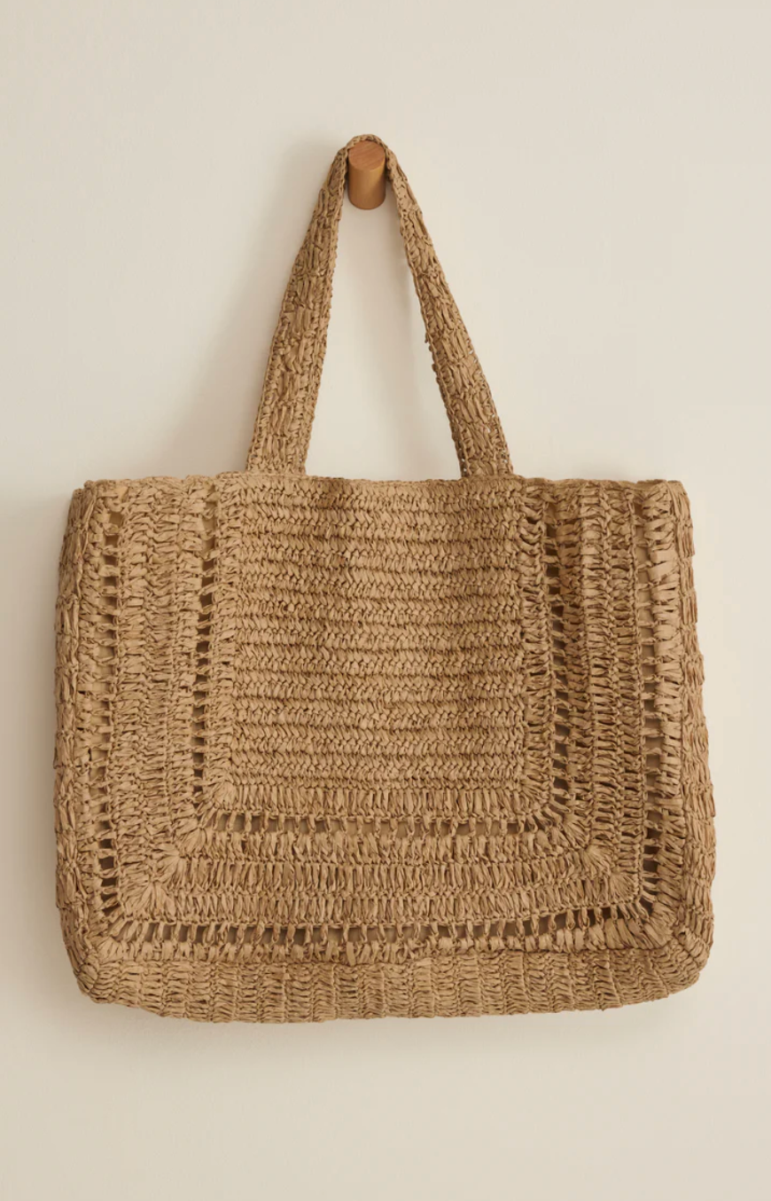 Hideaway Raffia Tote