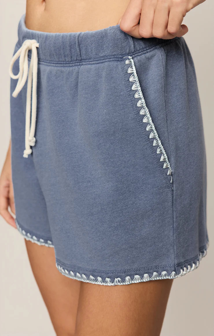 Hunter Knit Denim Whipstitch Short