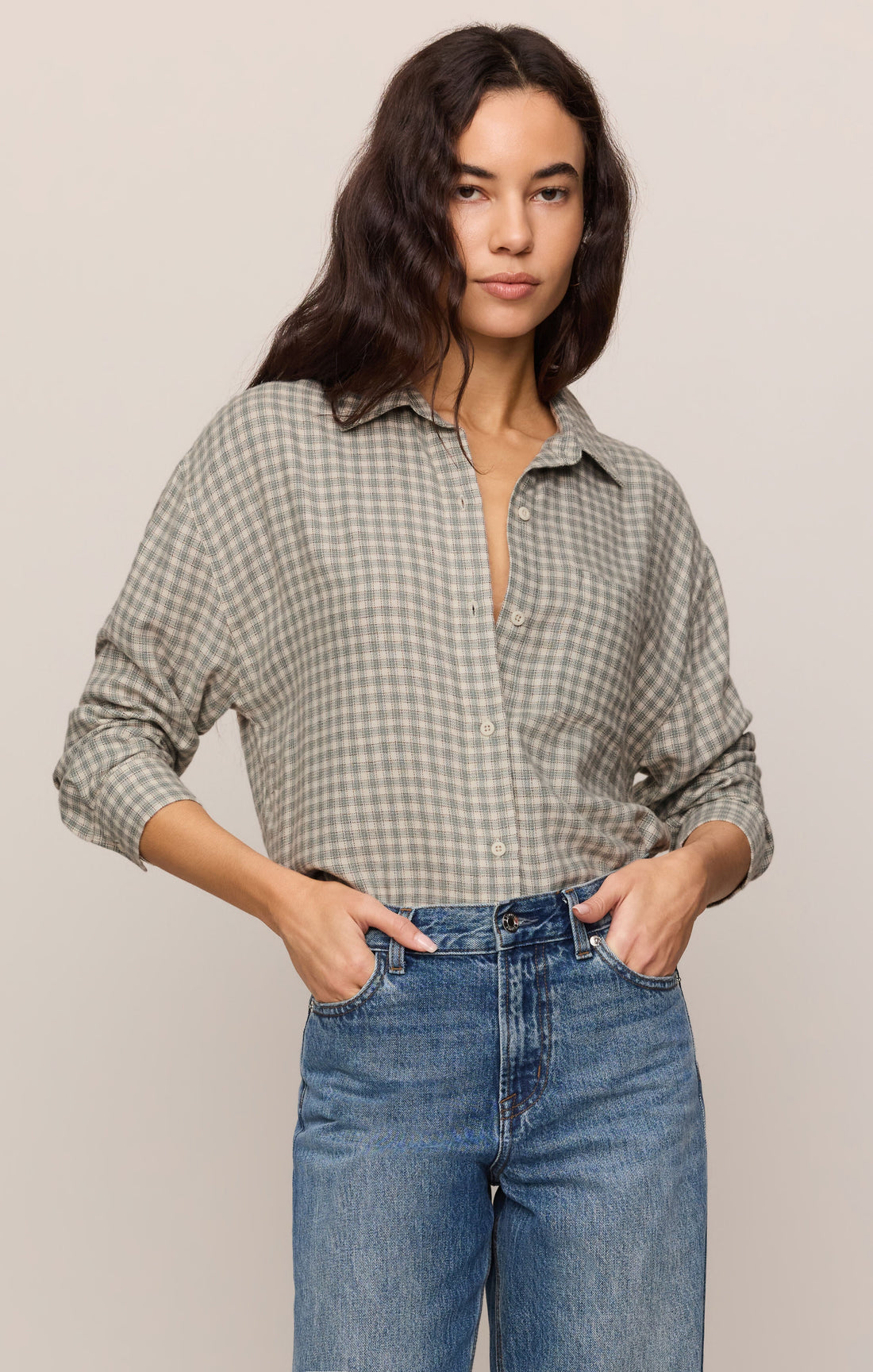 River Plaid Button Up: Emerald Cove