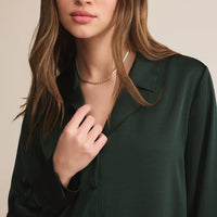 Ana Satin Button Up