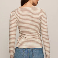 Andie Striped Henley Top