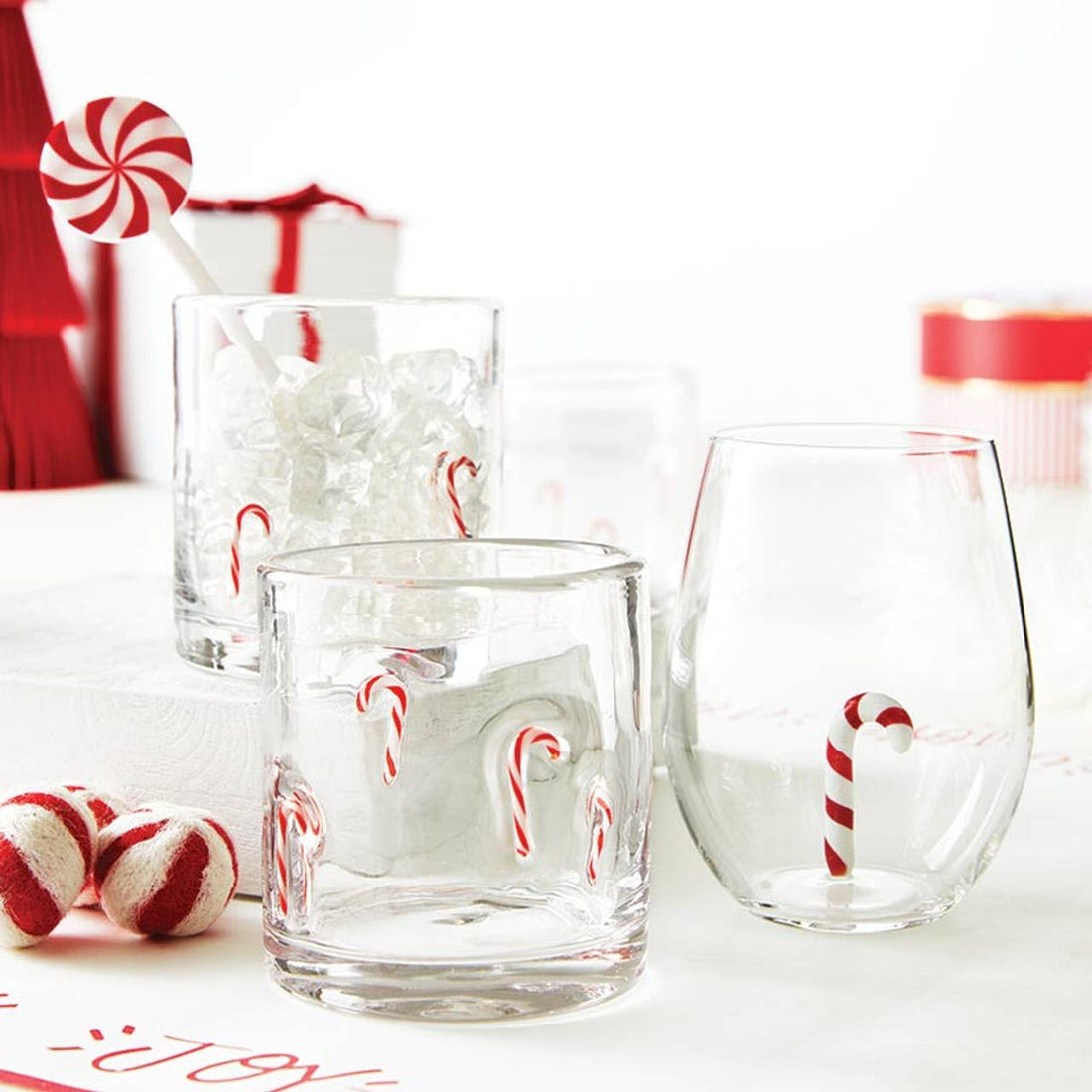 Candy Cane Icon Glass