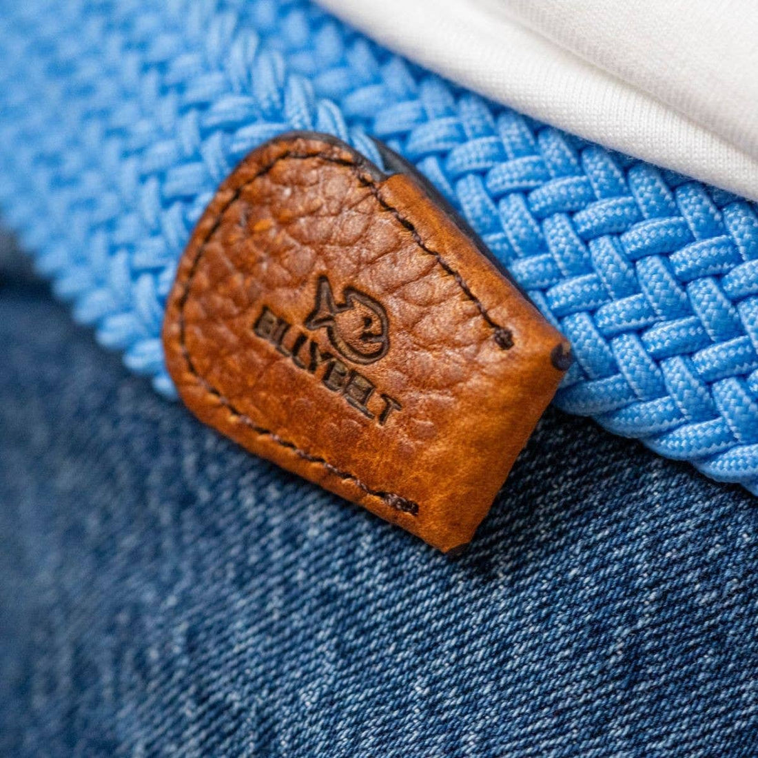 Elastic Braided Belt Alaska Blue