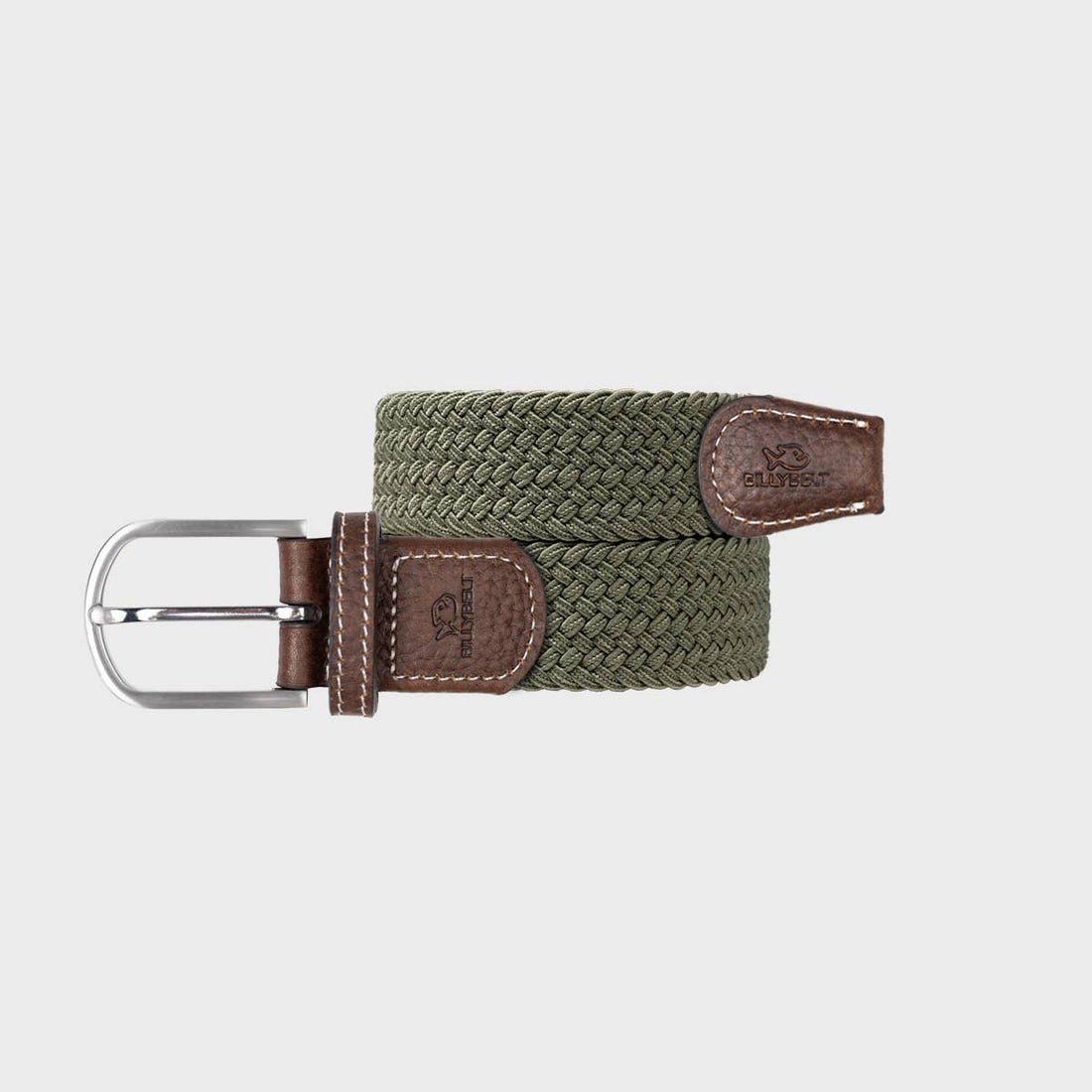 Elastic Braided Belt Armed Green