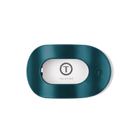 Teal With It Medium Flat Round Hair Clip