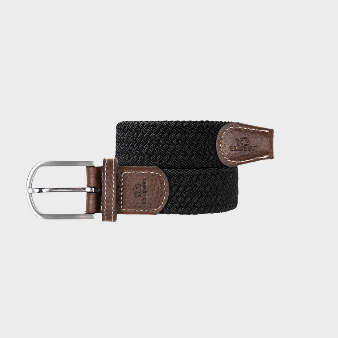 Black Licorice Braided Elastic Belt