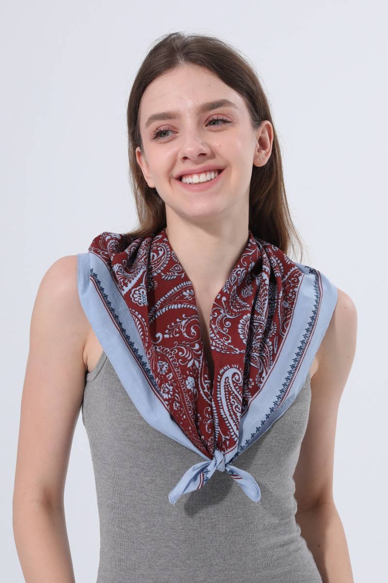 Paisley Print Bandana Scarf