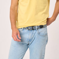 Multicolored elastic braided belt - Cusco