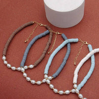 HEISHI DISC BEAD PEARL NECKLACE