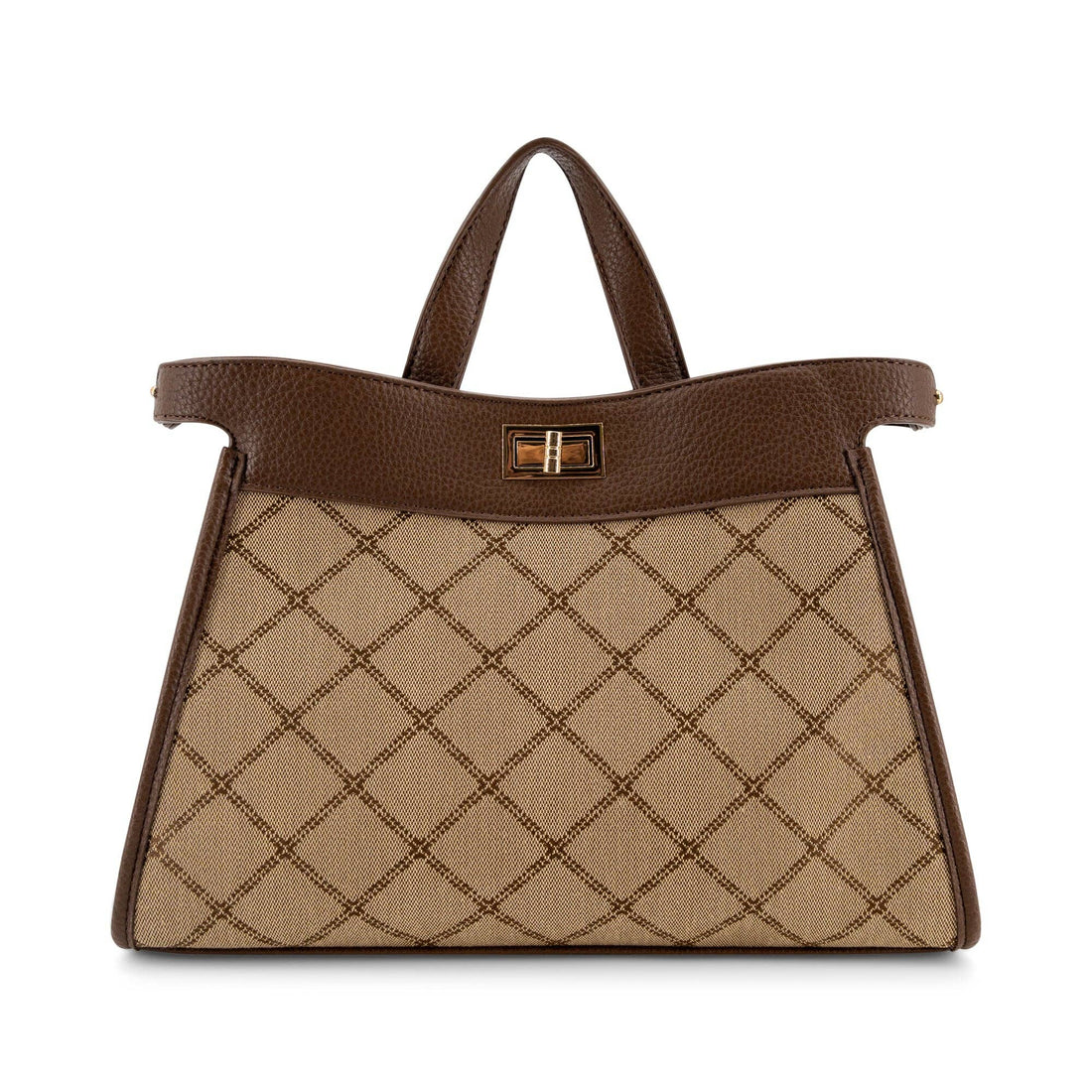Zola Turn Lock Top Handle Satchel Bag