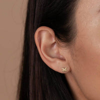 Gold Butterfly Stud Earrings