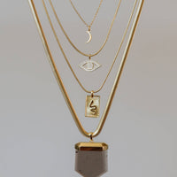 Tiny Crescent Moon Gold Necklace