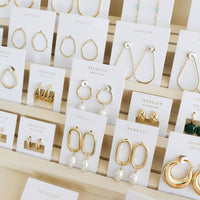 Gold Long Oval Hoop