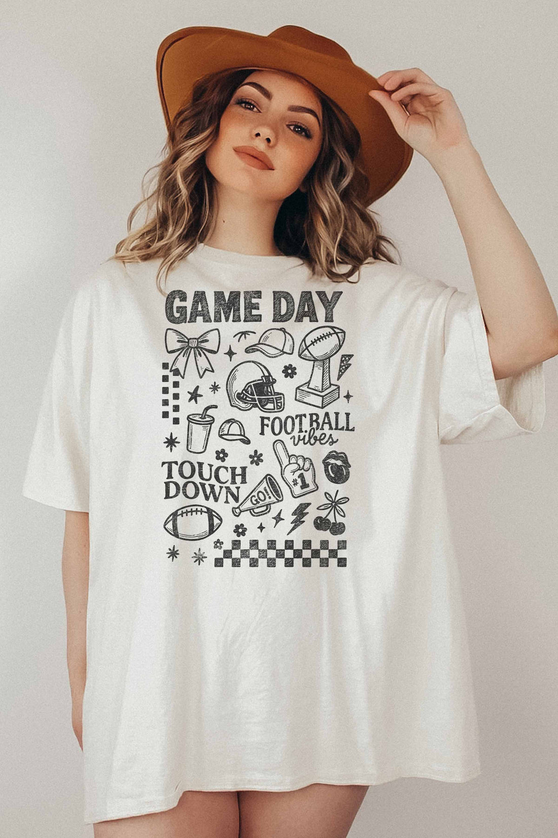 Girly Football Oversized Tee