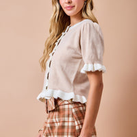 Ruffle Me Detail Cardigan