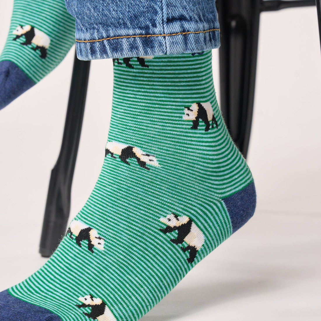 Combed cotton socks animals - White Panda
