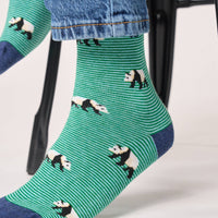 Combed cotton socks animals - White Panda