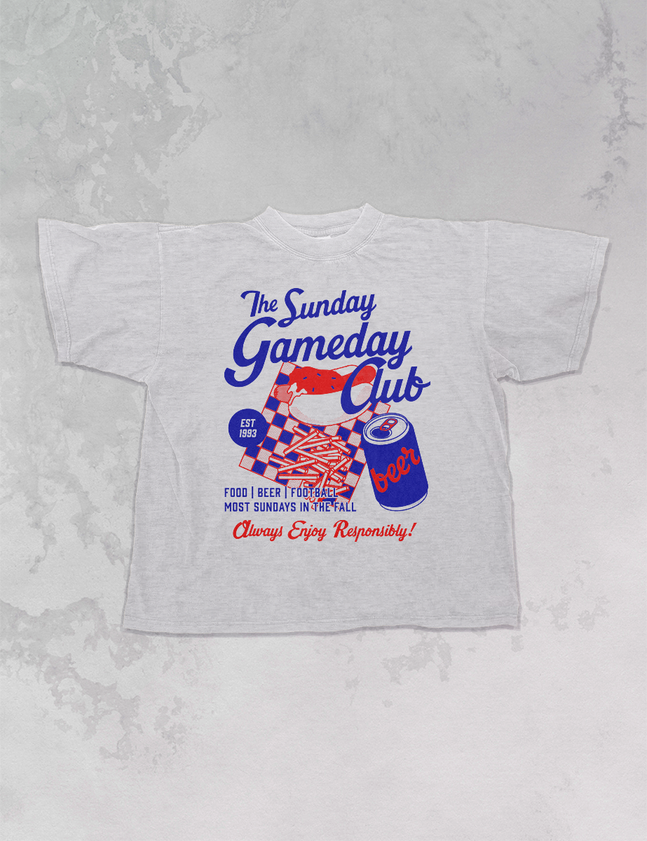 Sunday Gameday Club Oversized Tee