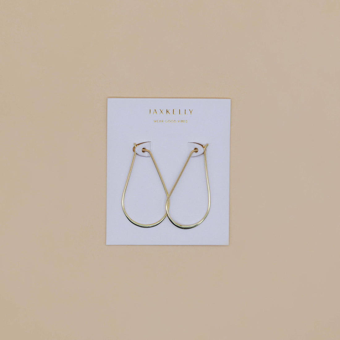 Gold Long Oval Hoop