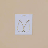 Gold Long Oval Hoop
