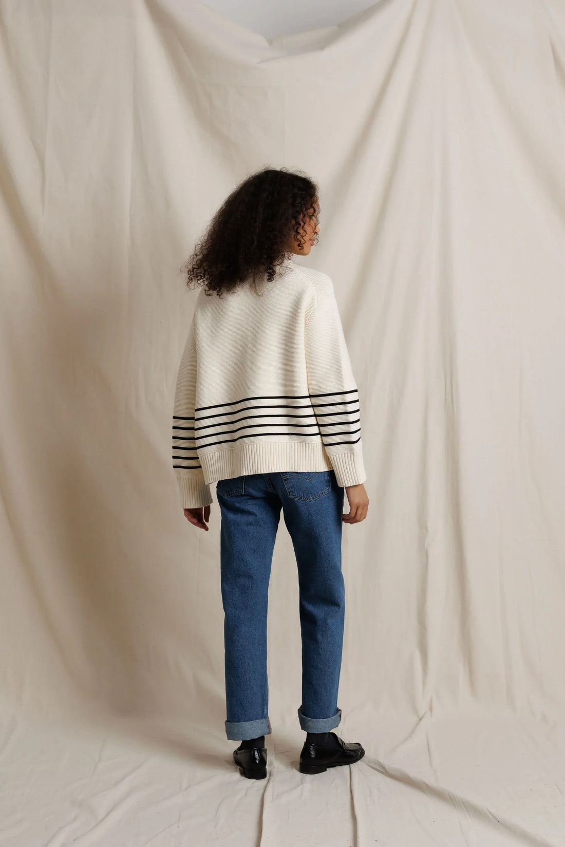 Elsie Stripe Turtleneck Sweater