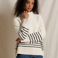 Elsie Stripe Turtleneck Sweater
