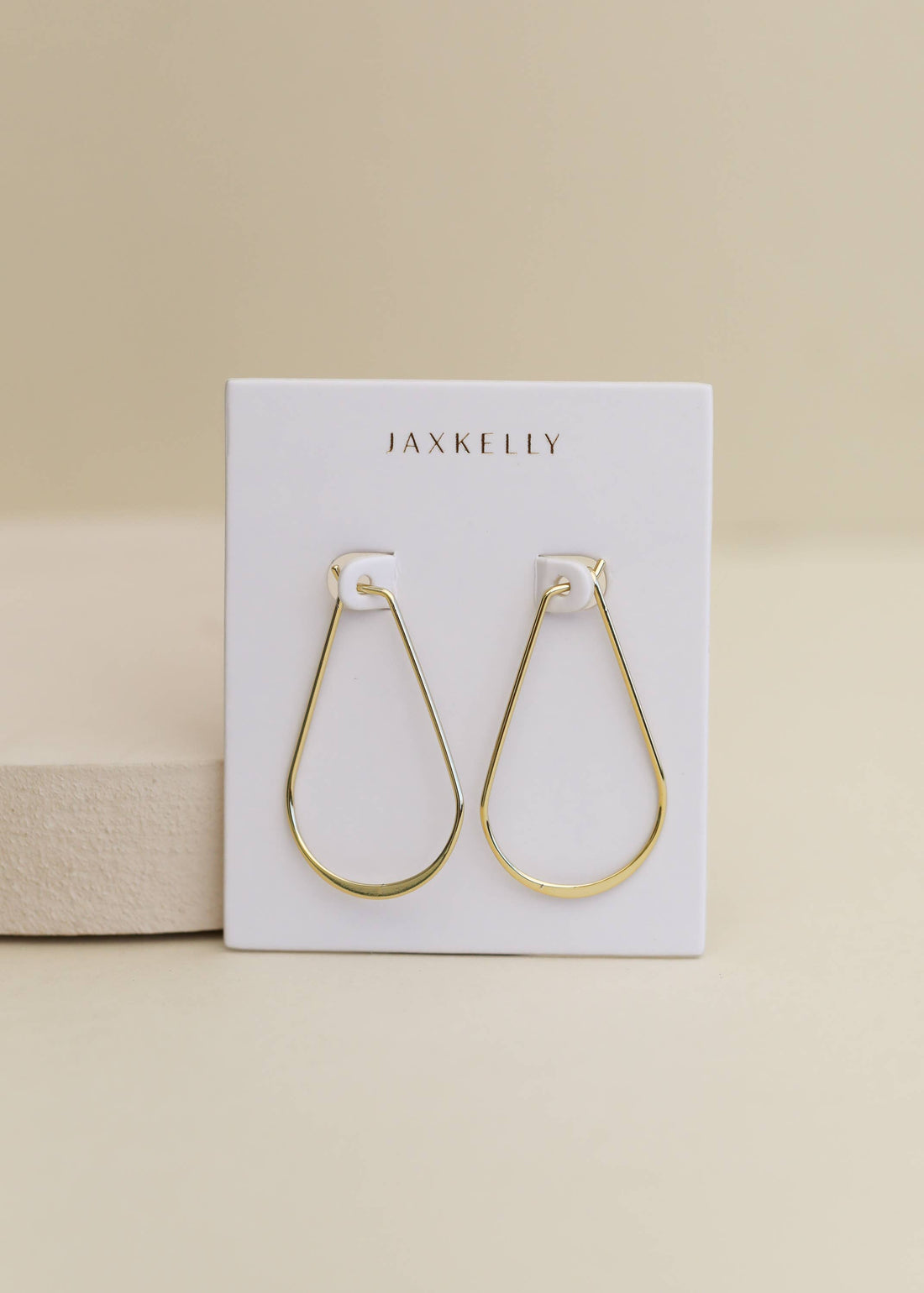 Gold Long Oval Hoop