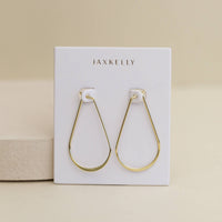 Gold Long Oval Hoop