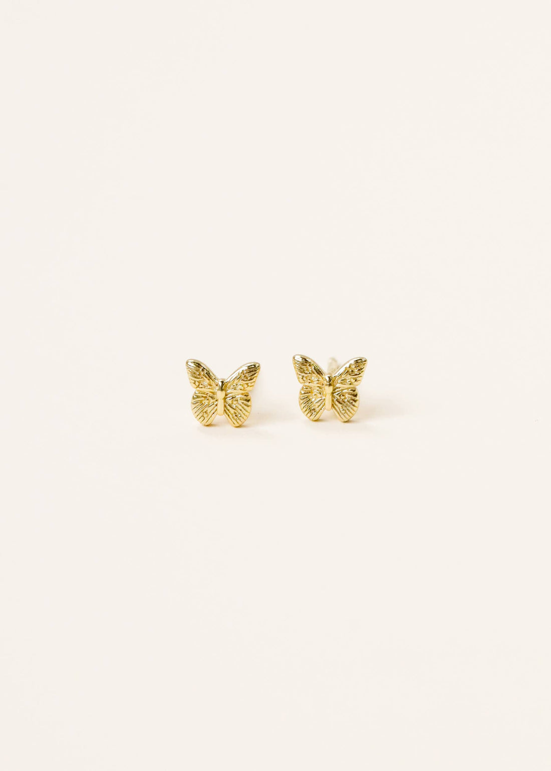 Gold Butterfly Stud Earrings