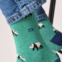 Combed cotton socks animals - White Panda
