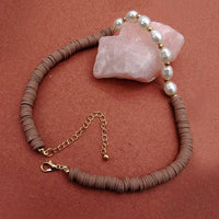 HEISHI DISC BEAD PEARL NECKLACE