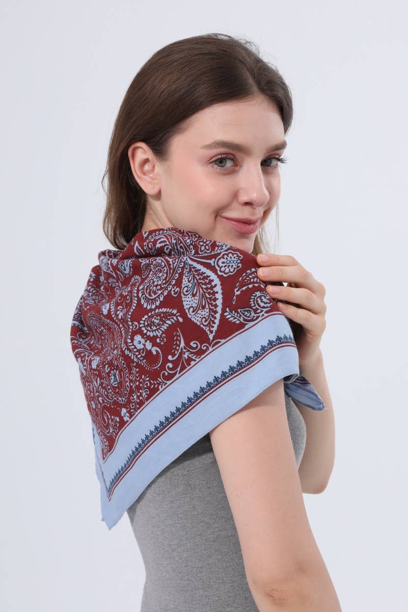 Paisley Print Bandana Scarf