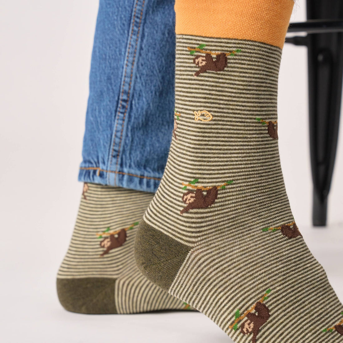 Combed cotton socks animals - Sloth