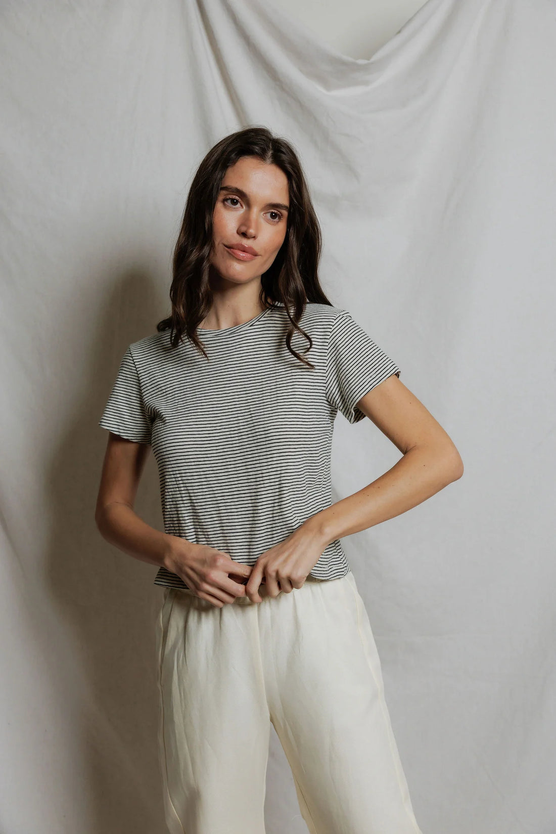 Vivian Stripe Crew Tee