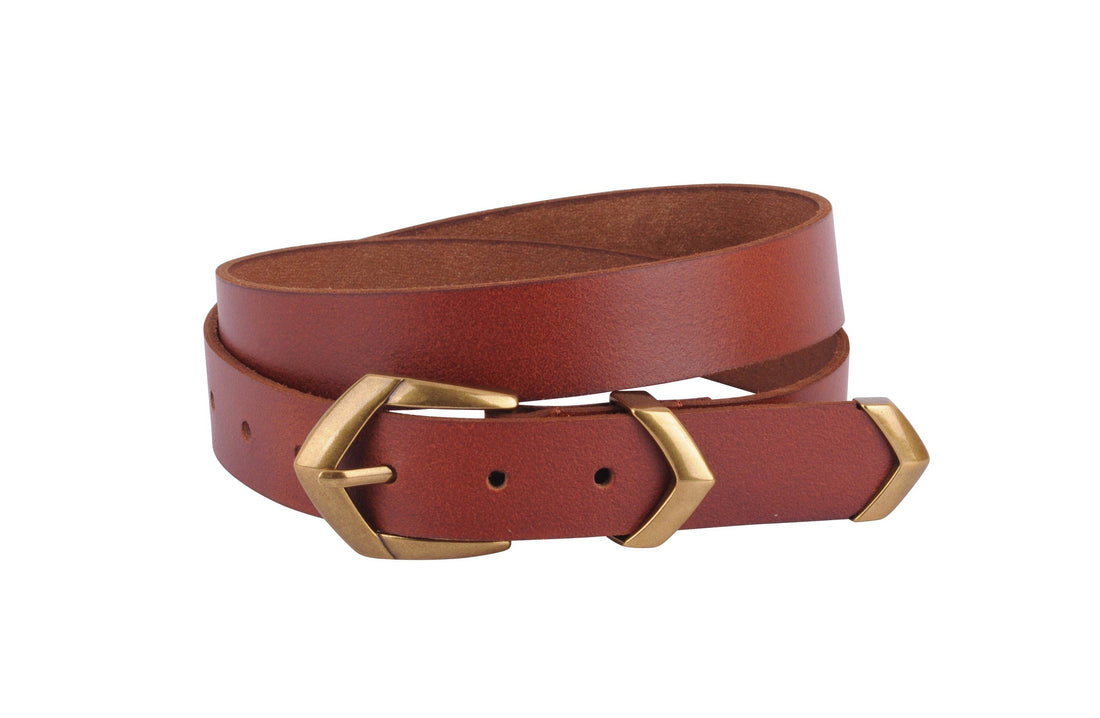 Boho Triangular Buckle Leather Belt