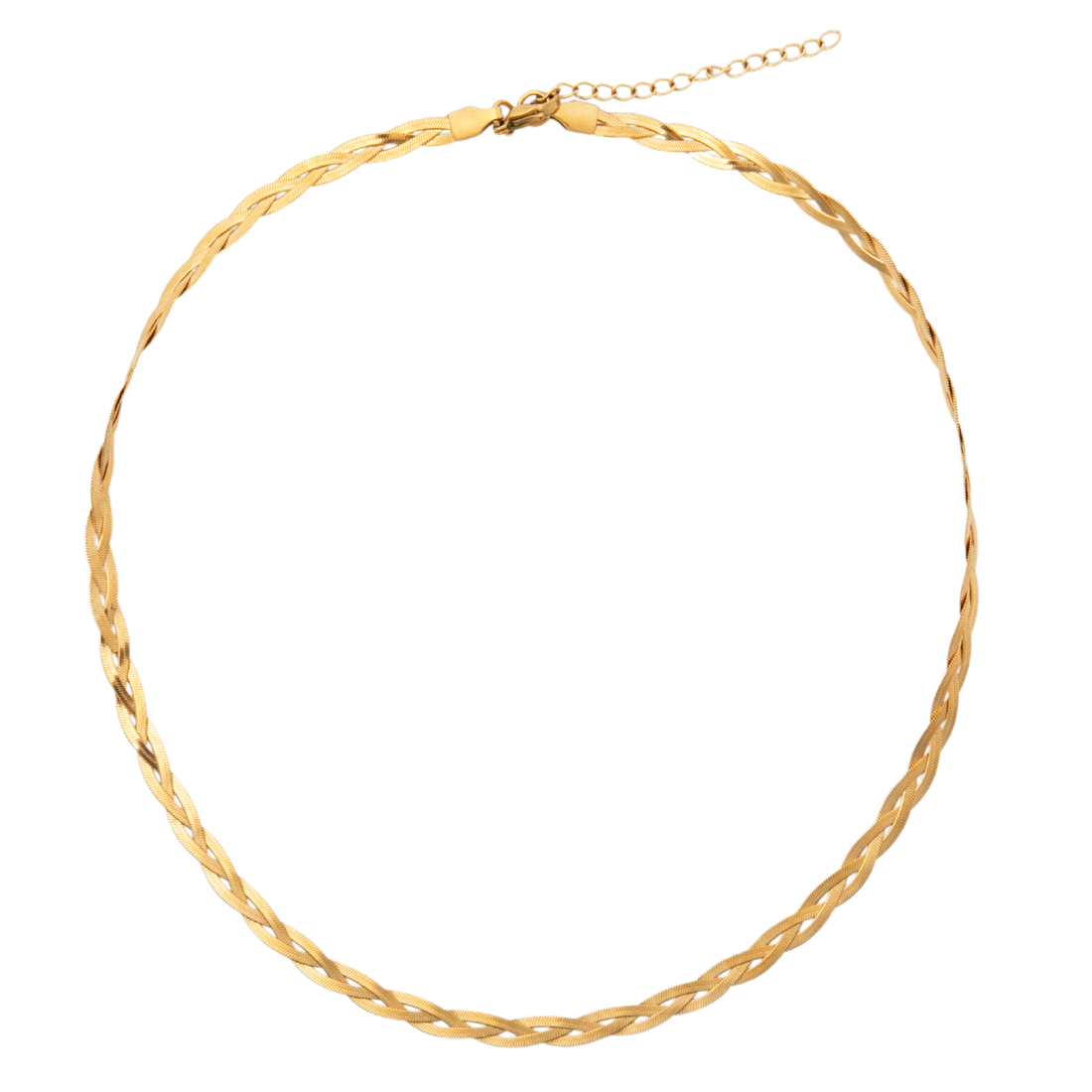 Vesna Braided Herringbone Chain Necklace