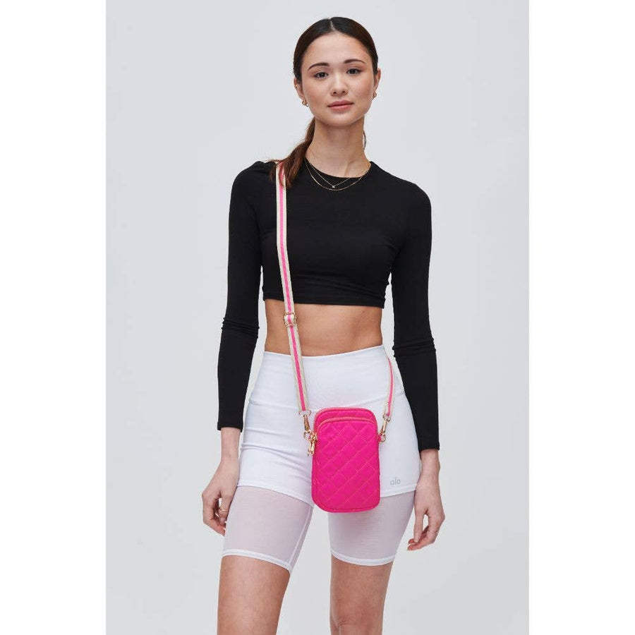 Divide & Conquer Quilted Crossbody: Magenta